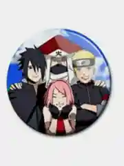 Белый значки по мотивам аниме "Наруто" (Naruto)
