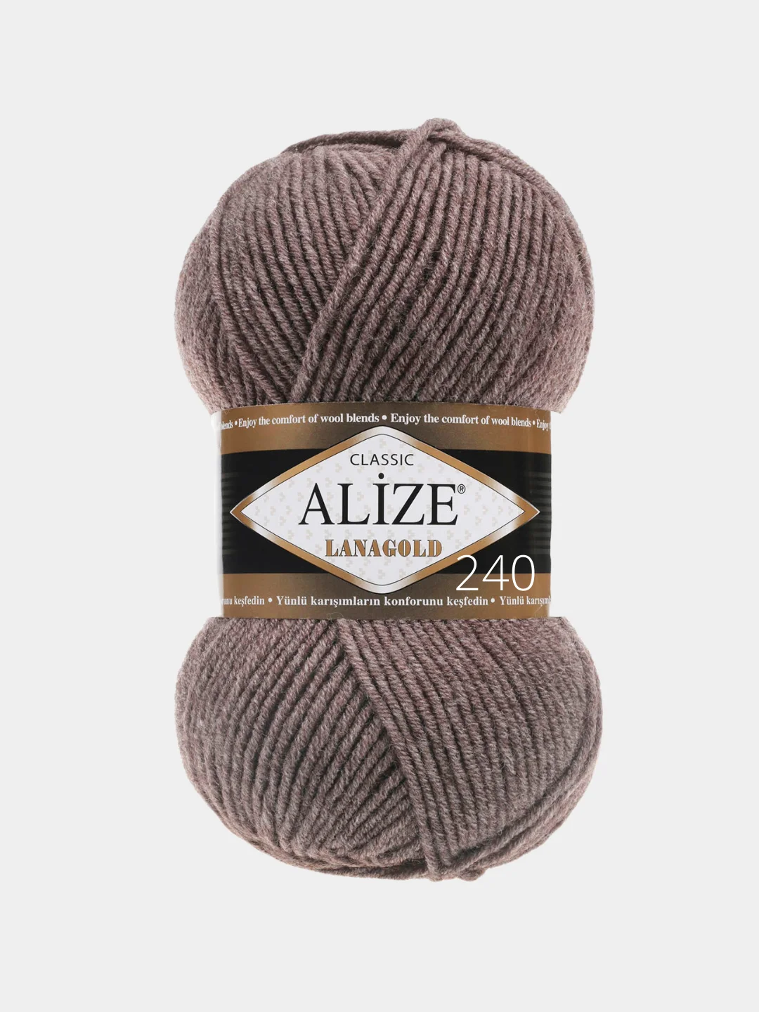 Пряжа Alize Lanagold, 49% шерсть, 51% акрил, 100 г / 240 м