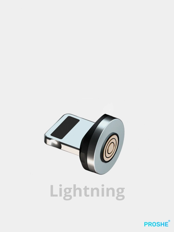 Магнитный кабель угловой с быстрой зарядкой 3А для телефона Lightning / micro-USB / Type-C