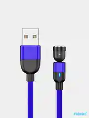 Прозрачный магнитный кабель угловой с быстрой зарядкой 3А для телефона Lightning / micro-USB / Type-C