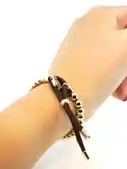 Браслет из камней с золотым напылением