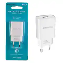 Белый сетевое зарядное устройство Borofone BA20A 1*USB