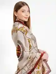 Бежевый женский платок