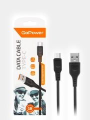 Кабель Type-C на USB GoPower GP01T (1м, 2.4A)