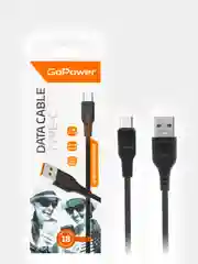 Кабель Type-C на USB GoPower GP01T (1м, 2.4A)