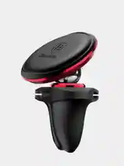 Красный автомобильный держатель Baseus "Magnetic Air Vent Car Mount Holder", с держателем кабеля