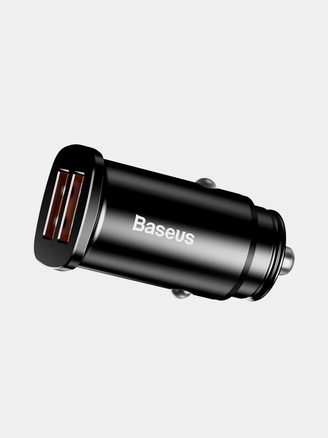 Черный автомобильное зарядное устройство Baseus Premium Square metal A+A (2хUSB, 30W, QC3.0)