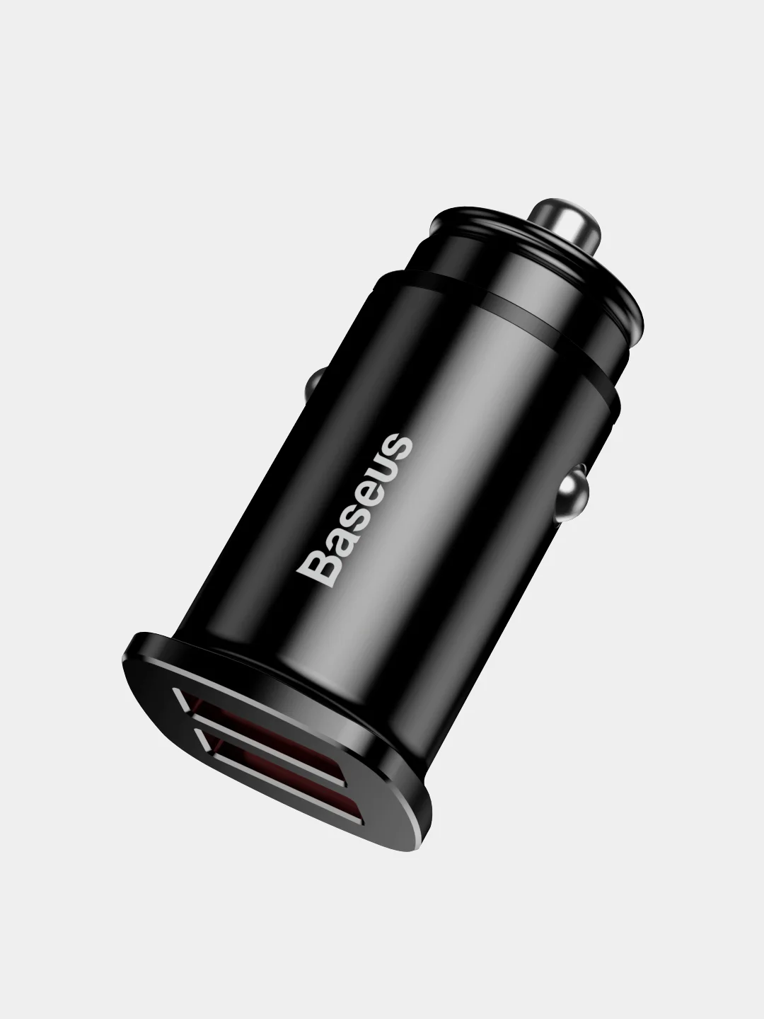 Черный автомобильное зарядное устройство Baseus Premium Square metal A+A (2хUSB, 30W, QC3.0)
