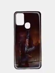 Коричневый чехол Samsung Galaxy M31, Самсунг Галакси М31 с рисунком