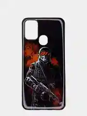 Оранжевый чехол Samsung Galaxy M31, Самсунг Галакси М31 с рисунком