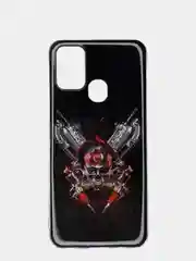 Красный чехол Samsung Galaxy M31, Самсунг Галакси М31 с рисунком