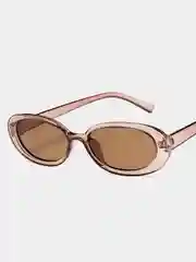 Карамельный овальные стильные солнцезащитные очки