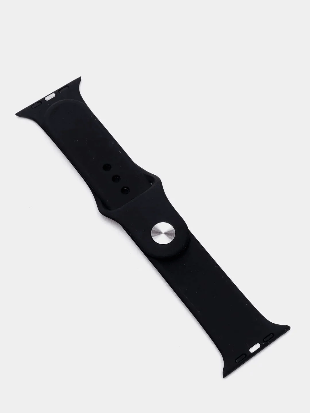 Черный спортивный ремешок для Apple Watch Classic 38 / 40 / 41 /  42 / 44 / 45 / 47 mm