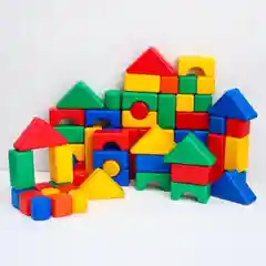 Кубики детские цветные набор 60шт наклейки смешарики игрушка подарок для мальчиков девочек