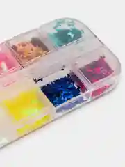 Белый набор блесток 3D для дизайна ногтей 12 шт