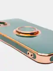 Бежевый чехол с кольцом для  айфон IPhone XS XR XS Max 11 Pro 12 12 Mini 12 Pro Max 13 13 Pro Max