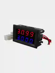 Цифровая измерительная панель вольтметр и амперметр DC 0-200B, 10А красный/синий (У)