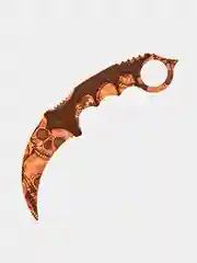 Терракотовый нож деревянный, керамбит, КС ГО, CS GO, цветной принт, камуфляж не наклейка