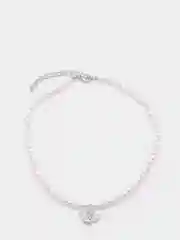 Серебряный ожерелье женское с жемчугом и подвеской