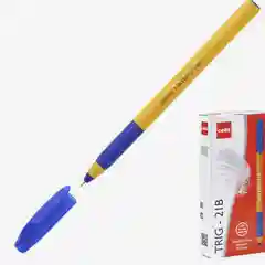 Набор ручек шариковых Турция, (2 шт), Cello Tri-Grip yellow узел 0.7 мм, чернила синие
