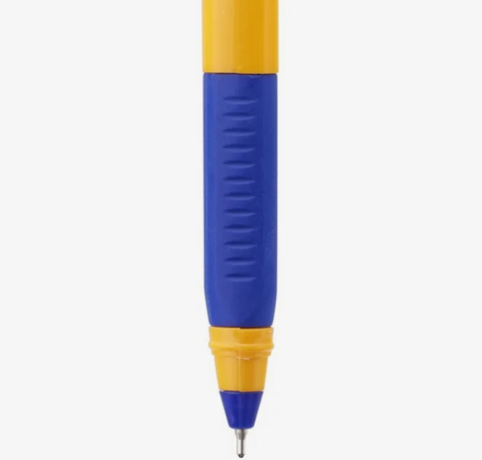 Набор ручек шариковых Турция, (2 шт), Cello Tri-Grip yellow узел 0.7 мм, чернила синие