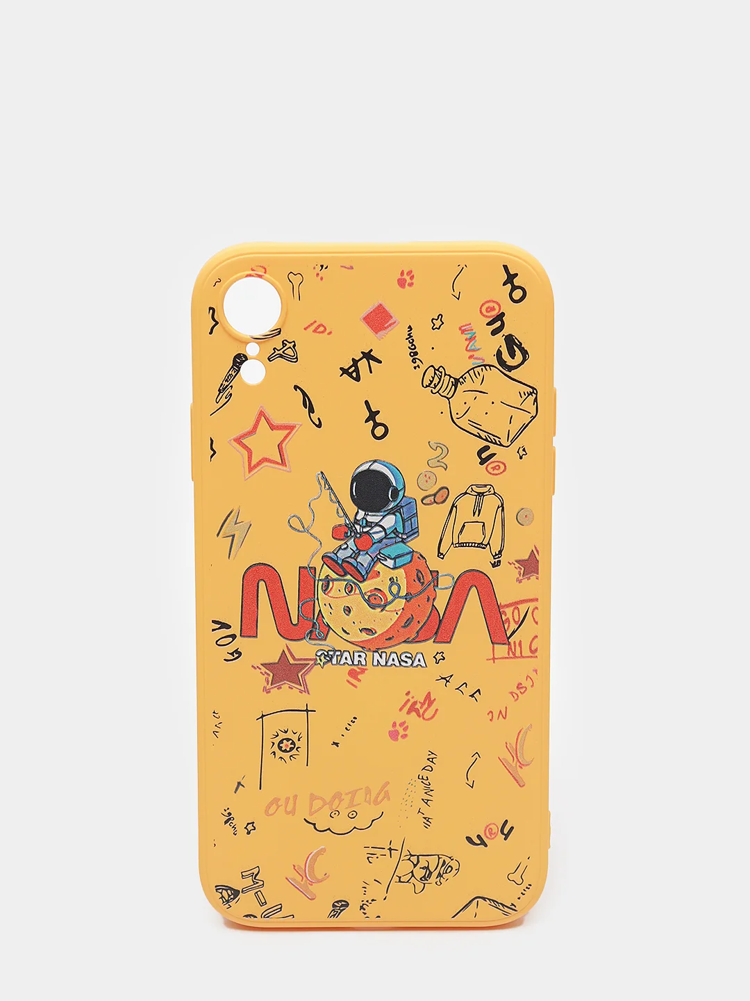 Золотой чехол "NASA" для iPhone 7/8 Plus/X/XS/XR Max/11 Pro Max/12/13 Pro max/mini