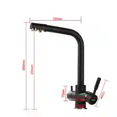 Бежевый смеситель для кухни Frap F4352 из латуни с фильтром подключения воды