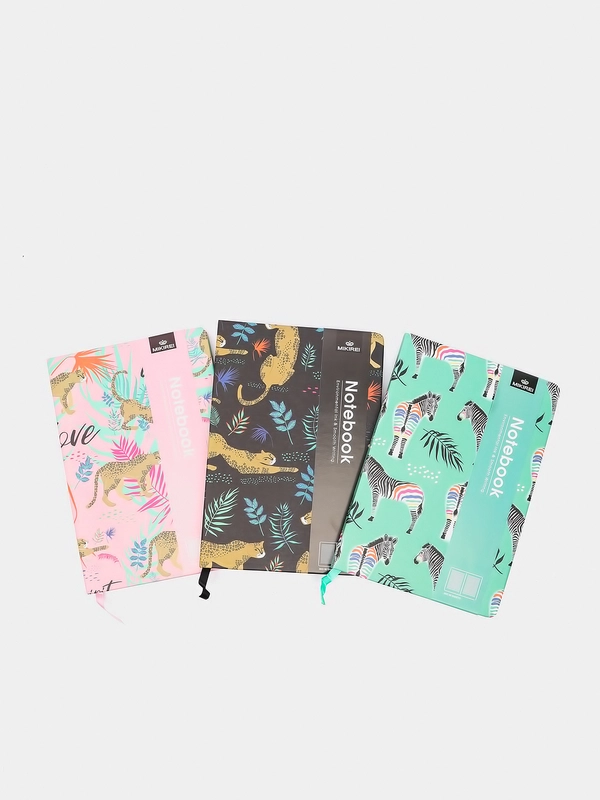 Ежедневник "Animals" в линейку, недатированный, твердая обложка, А5, 96 листов pkt