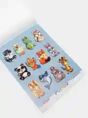 Funny Animals "Веселые животные: английский в наклейках и раскрасках", 72 наклейки