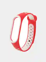 Красный силиконовый ремешок для Xiaomi Mi Band 3 и Mi Band 4 (Спортивный)