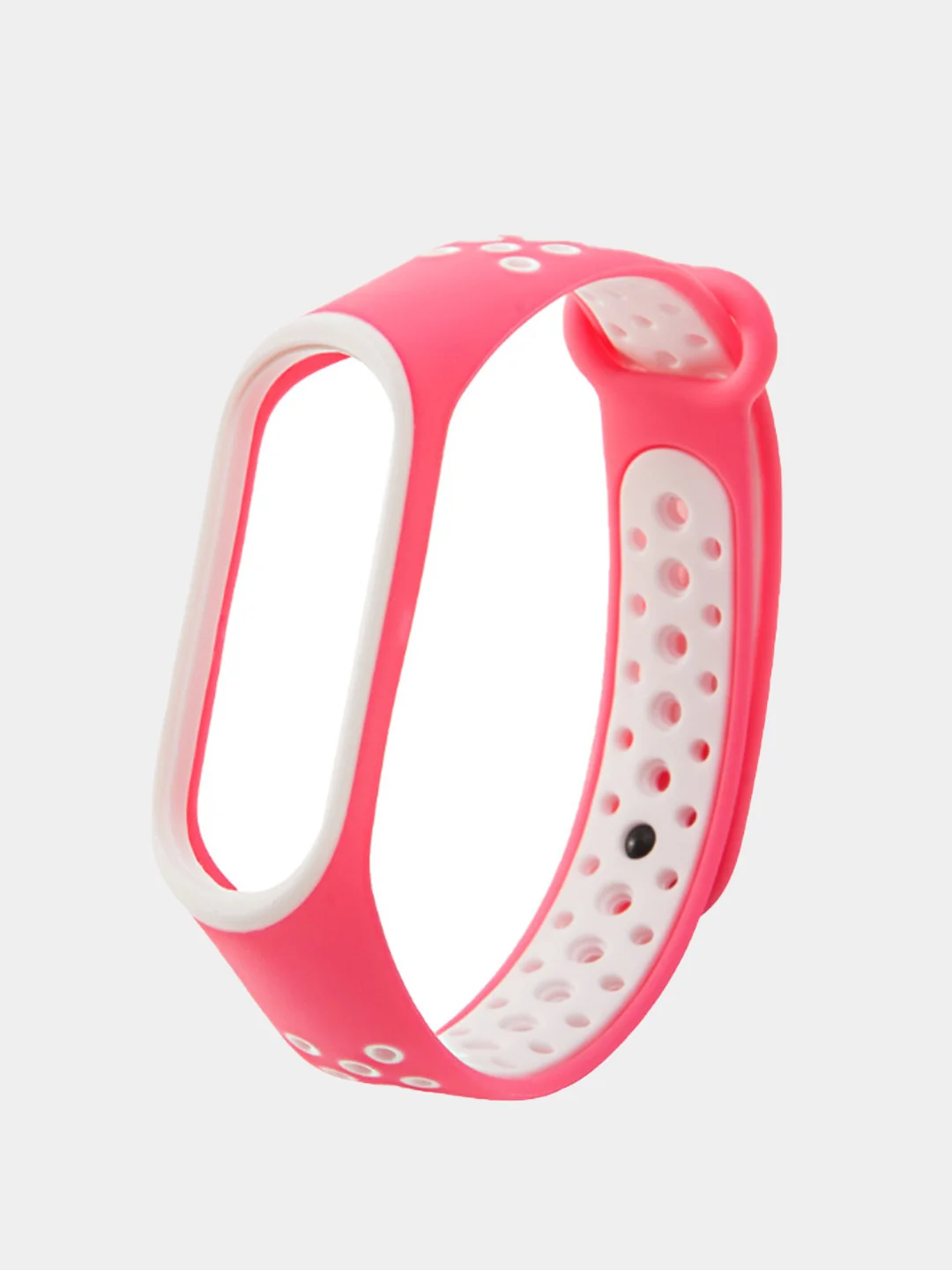 Розовый силиконовый ремешок для Xiaomi Mi Band 3 и Mi Band 4 (Спортивный)