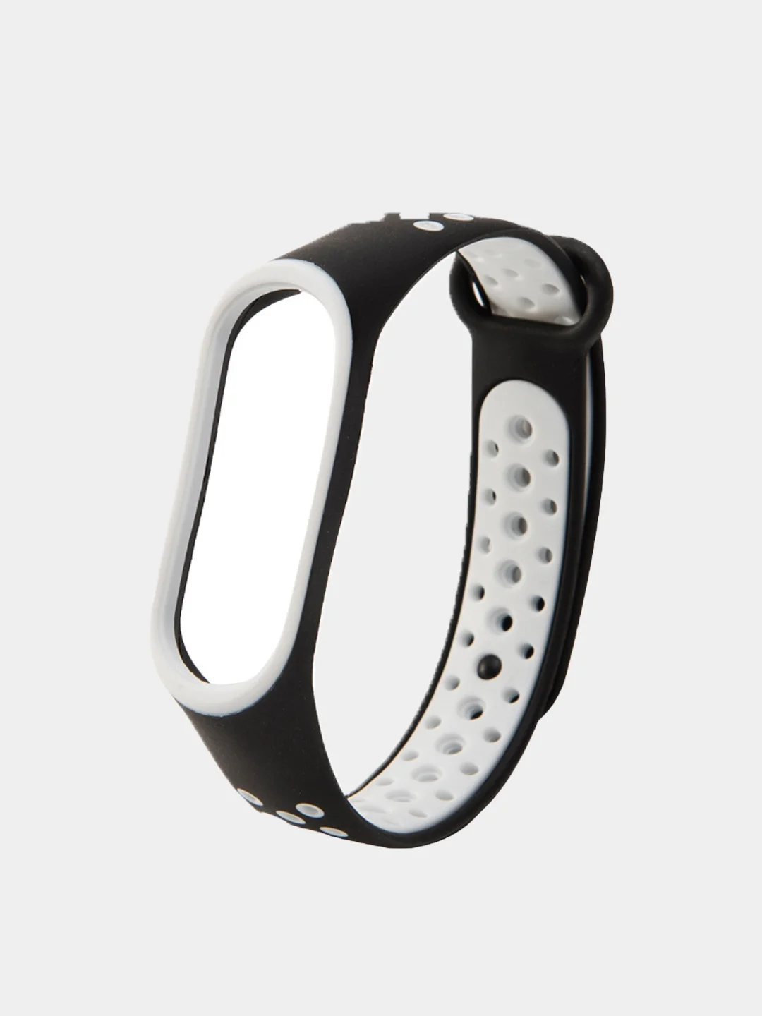Черный силиконовый ремешок для Xiaomi Mi Band 3 и Mi Band 4 (Спортивный)