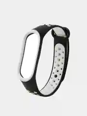 Черный силиконовый ремешок для Xiaomi Mi Band 3 и Mi Band 4 (Спортивный)