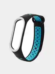 Голубой силиконовый ремешок для Xiaomi Mi Band 3 и Mi Band 4 (Спортивный)
