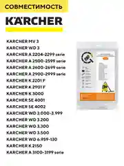 Мешки для пылесоса KARCHER WD3,MV3...одноразовые,синтетические,5шт