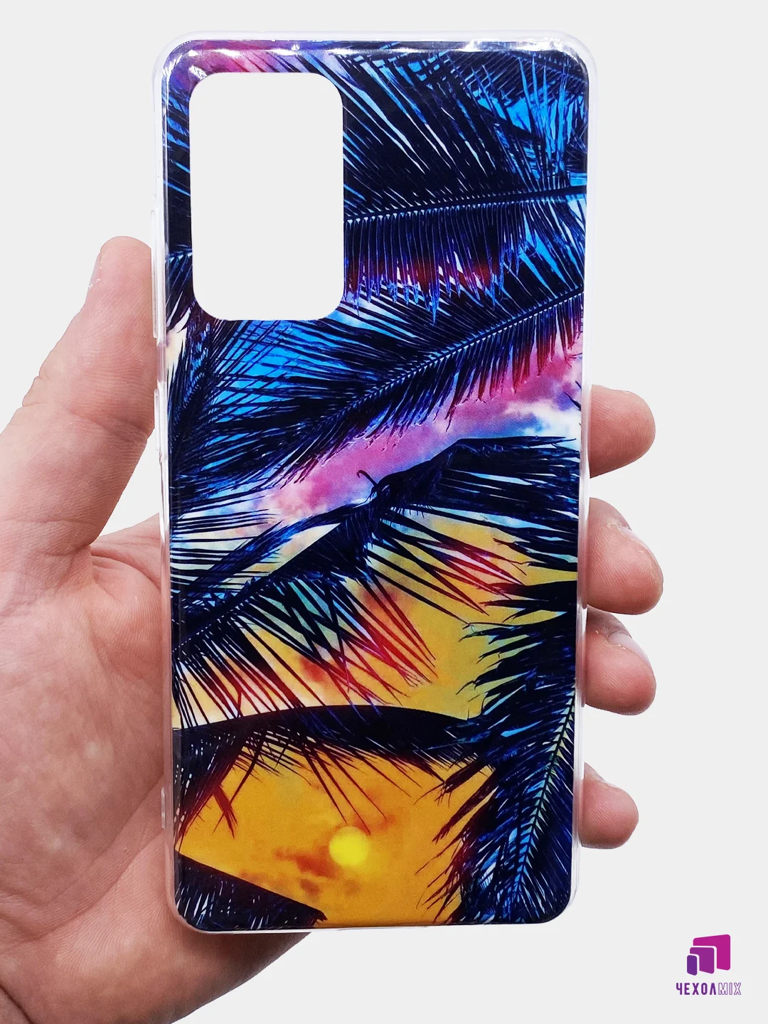 Серебряный чехол Samsung Galaxy A72 4G с рисунком