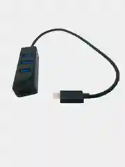Черный разветвитель USB Hub Type-C 3.1, с 4 портами