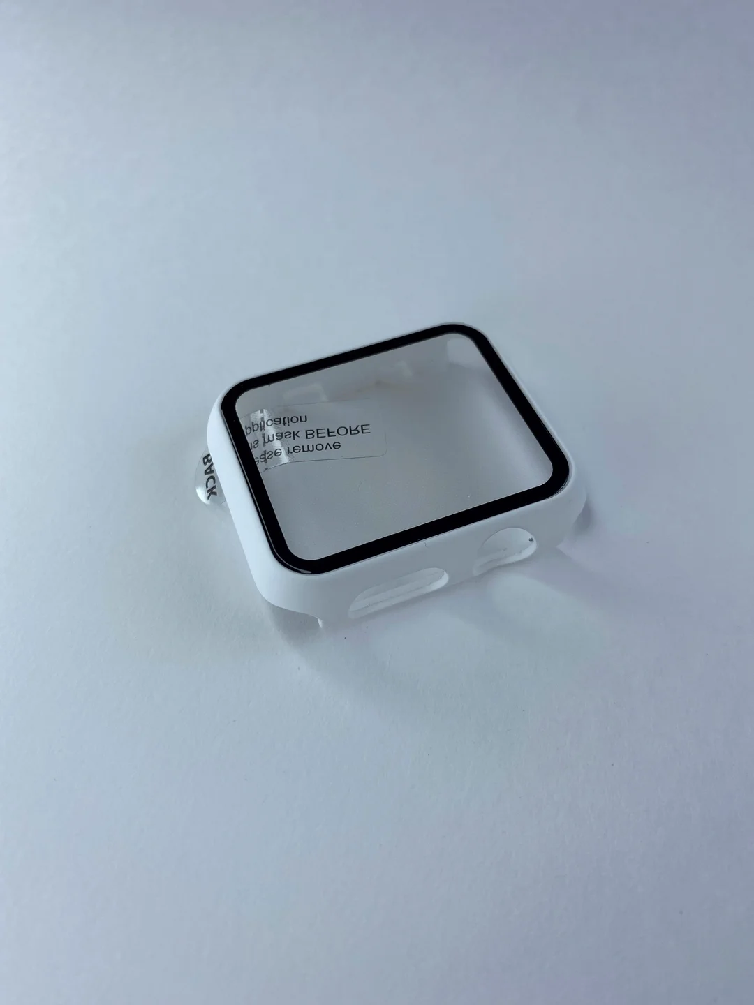 Белый бампер накладка чехол на корпус часов со стеклом Apple Watch (Эпл вотч) 44 mm 7 цветов