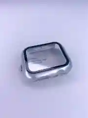 Серебряный бампер накладка чехол на корпус часов со стеклом Apple Watch (Эпл вотч) 40 mm