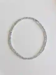 Серебряный чокер из бисера