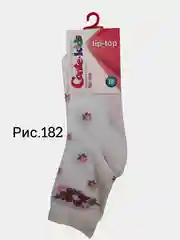 Носки из хлопка для девочек 16,18 размеры/Всесезонные/с рисунками/