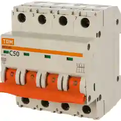 Автоматический выключатель TDM ВА47-29 4Р 50А 4.5кА С SQ0206-0130