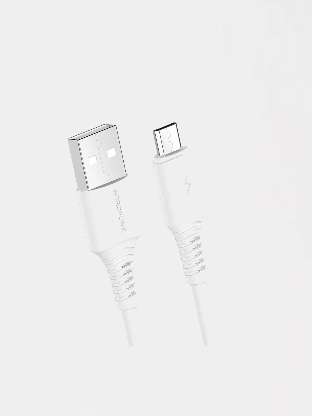 Белый кабель зарядки Samsung Xiaomi Honor Micro USB Borofone BX47