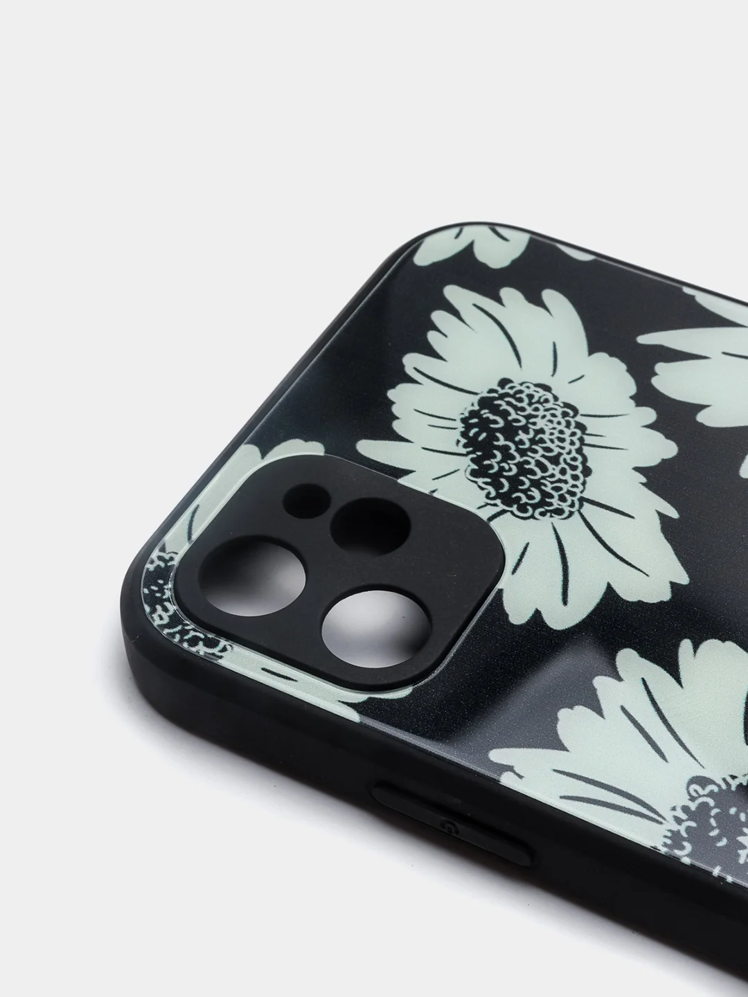 Бирюзовый чехол iPhone 12 с принтом