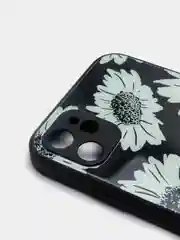 Бирюзовый чехол iPhone 12 с принтом