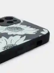 Бирюзовый чехол iPhone 12 с принтом