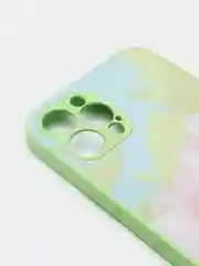 Бирюзовый чехол iPhone 12 Pro с принтом