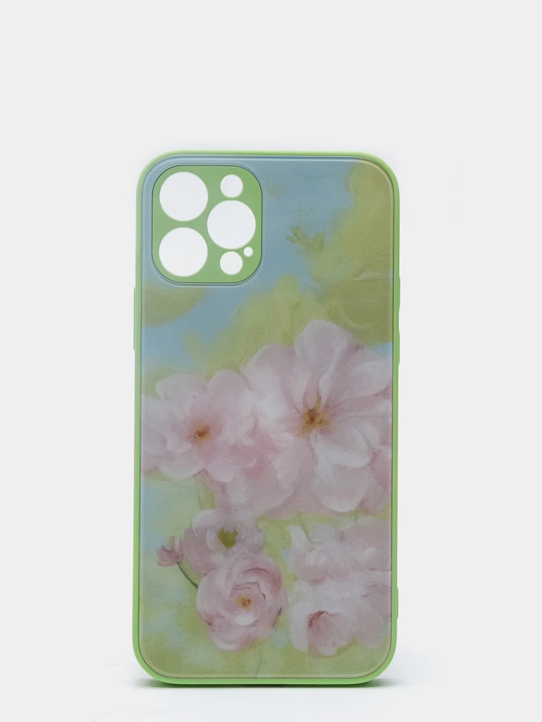 Бирюзовый чехол iPhone 12 Pro с принтом