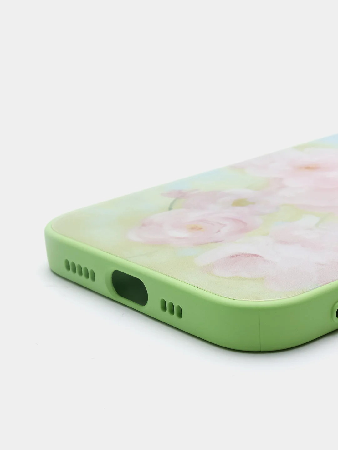 Бирюзовый чехол iPhone 12 Pro с принтом