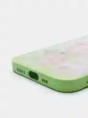 Бирюзовый чехол iPhone 12 Pro с принтом